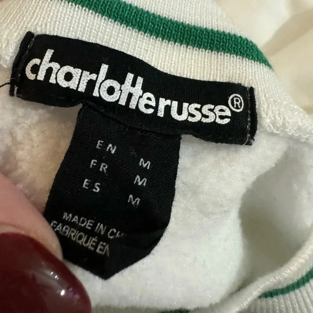 Los Angeles Preppy Varsity Style Sweatshirt Tennis Fleece Letters Y2K Obersized - Picture 3 of 10